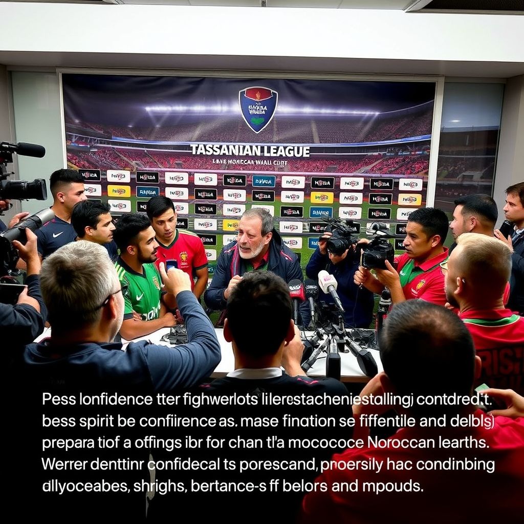 爱游戏下载-塔斯马尼亚联赛前发布会：全队信心满满迎战摩洛哥瓦赫达